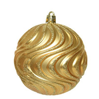 Set of 12 Gold Shatterproof Baubles Christmas Tree Decorations