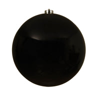 20cm Black Shatterproof Christmas Tree Bauble
