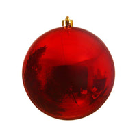 25cm Shiny Red Shatterproof Christmas Tree Bauble