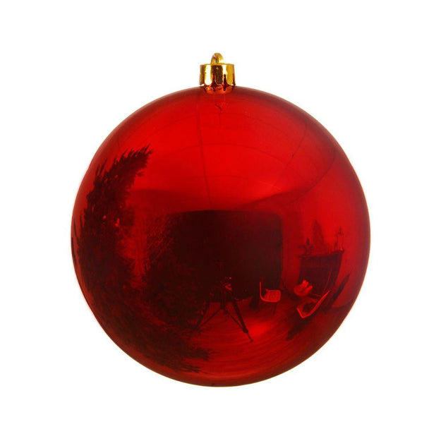 25cm Shiny Red Shatterproof Christmas Tree Bauble