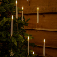 10 White Wand Controlled Magic Christmas Tree Candles with Jewel - 2