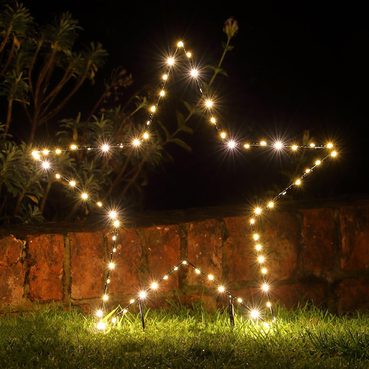 60cm Star of Light Warm White Garden Stake Light