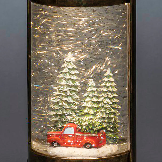 Car with Christmas Trees Magical Glitter Water Spinner