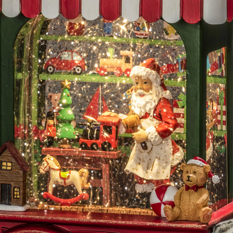 Santa's Workshop Magical Lit Christmas Water Spinner