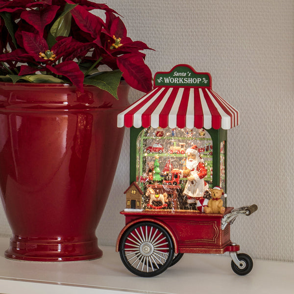 Santa's Workshop Magical Lit Christmas Water Spinner