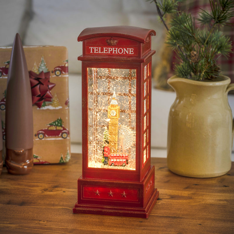 London Scene Magical Water Spinner Telephone Box