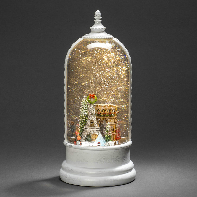 Paris Christmas Scene Magical Water Spinner