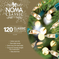 120 Classic Traditional Clear Mini String Fairy Lights with Green Cable