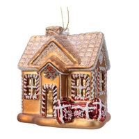 Gingerbread House Tree Decoration with Presents