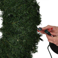 1.1m Giant XP Connectable Commercial Wreath Lit with 120 Ice White LEDs