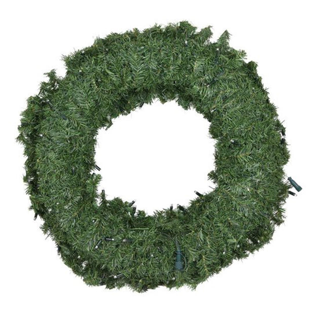1.1m Giant XP Connectable Commercial Wreath Lit with 120 Ice White LEDs