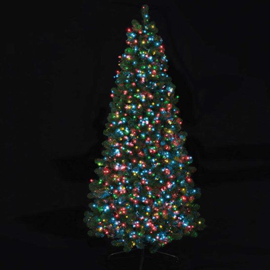 1500 Multi Coloured Treebrights Multi Action LED Lights with Timer