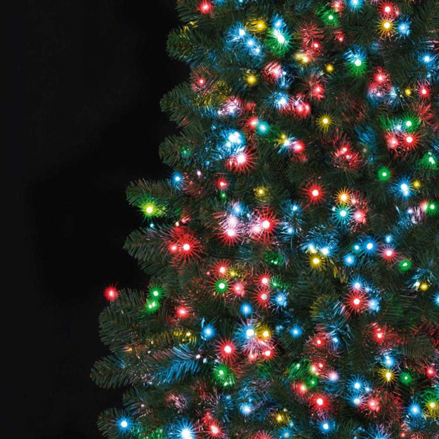 1000 Multi Coloured Treebrights Multi Action LED Lights with Timer