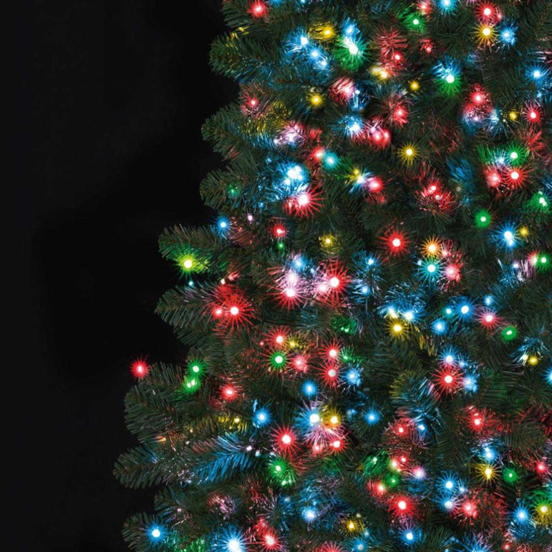 1000 Multi Coloured Treebrights Multi Action LED Lights with Timer