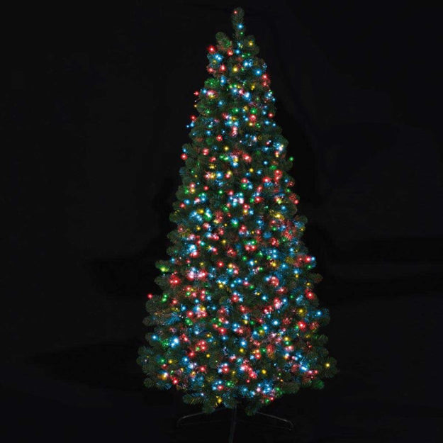 1000 Multi Coloured Treebrights Multi Action LED Lights with Timer