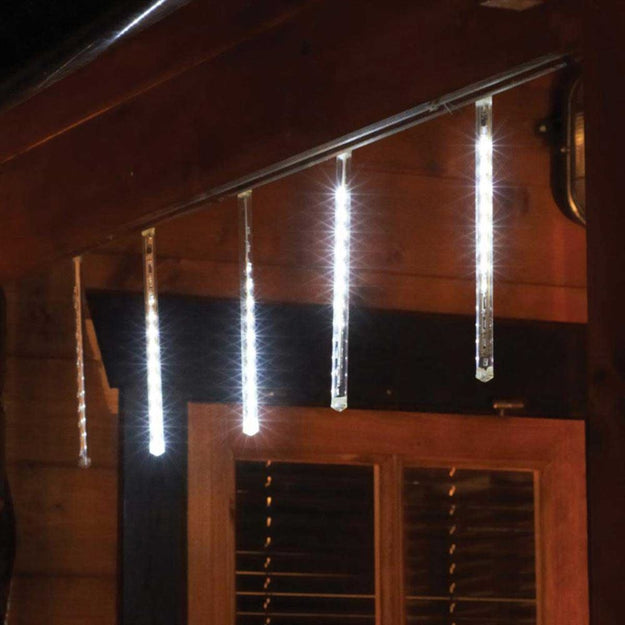Pack of 15 70cm White LED Snowing Shower Christmas Lights