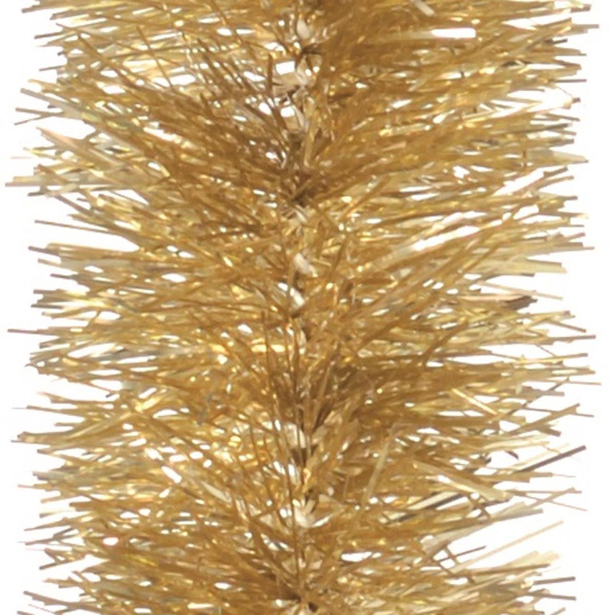 2m Fine Cut Gold Christmas Tinsel ~ 7.5cm