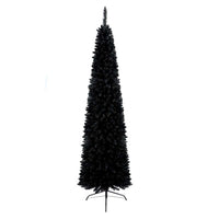 6.6ft Black Pencil Artificial Pine Christmas Tree