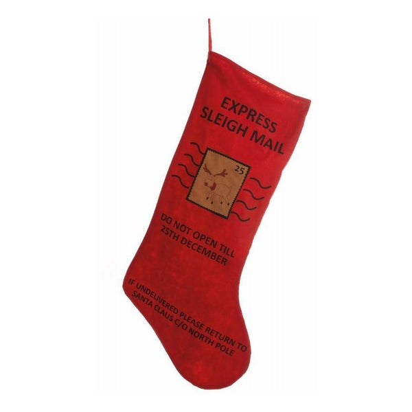 Giant Red Felt Santa Express Christmas Stocking