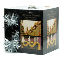10m Chunky Silver Christmas Tinsel Garland