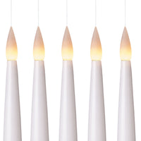 Set of 10 15cm White Floating Christmas Candles with Remote