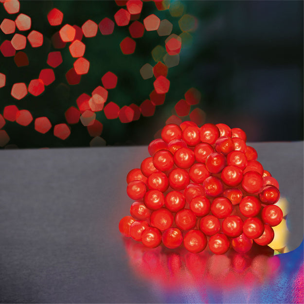 100 Red LED Multi Action Pearl Berry String Lights