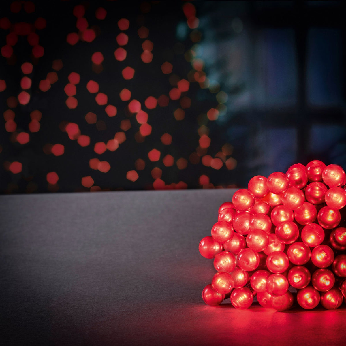 100 Red LED Multi Action Pearl Berry String Lights