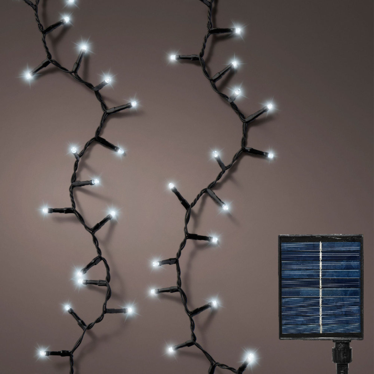 500 White Compact Multi Function Solar LED Lights with Timer