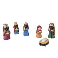 Set of 6 Cute Cartoon Christmas Nativity Figures