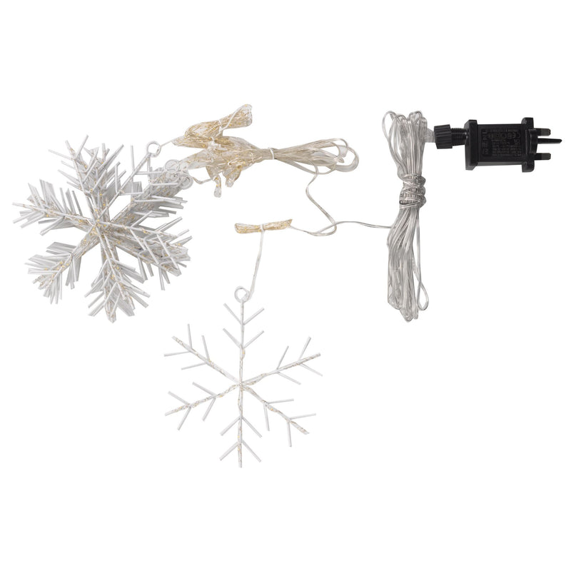 1.2m x 1.2m Multi Coloured Snowflake Curtain Light with 339 LEDs