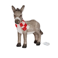Festive Nativity Donkey Christmas Acrylic with Cool White LEDs - 2