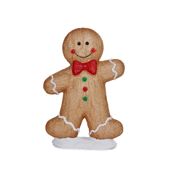 Inlit Ice Gingerbread Boy with 40 Ice White LEDs