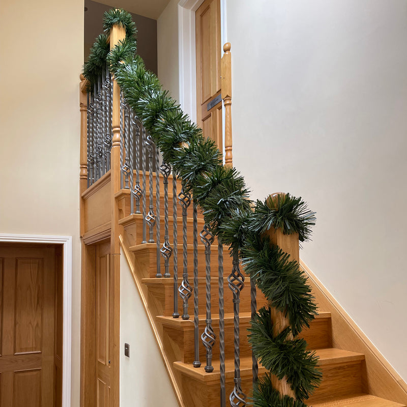 10m Natural Dark and Light Pine Garland