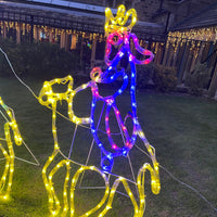 Three Wise Men on Camels Christmas Nativity Rope Light Silhouettes