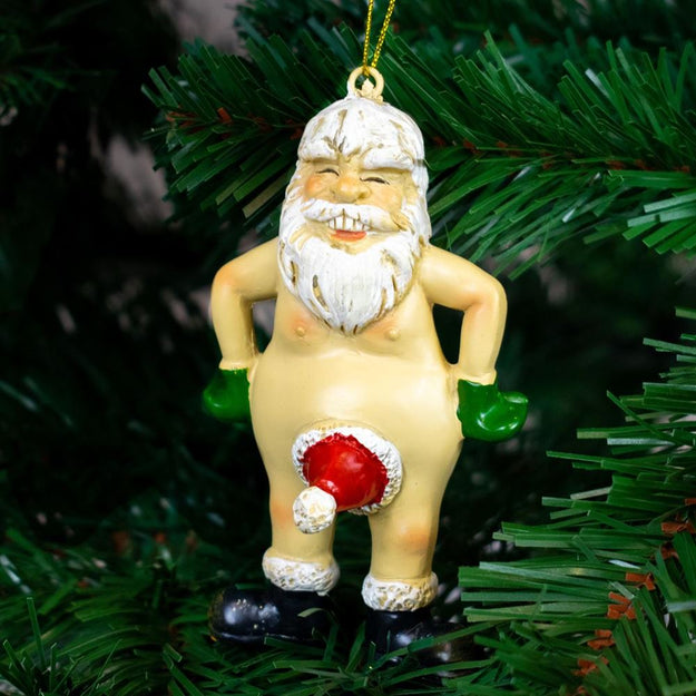 Naked Santa Naughty Christmas Tree Decoration