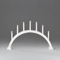 Large White Archway Christmas Candle Bridge