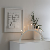 Large White Archway Christmas Candle Bridge