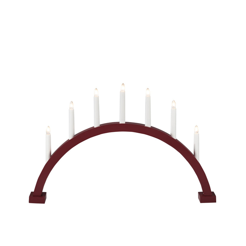 Large Red Archway Christmas Candle Bridge