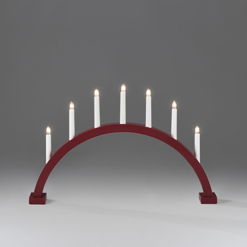 Large Red Archway Christmas Candle Bridge