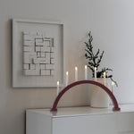 Large Red Archway Christmas Candle Bridge