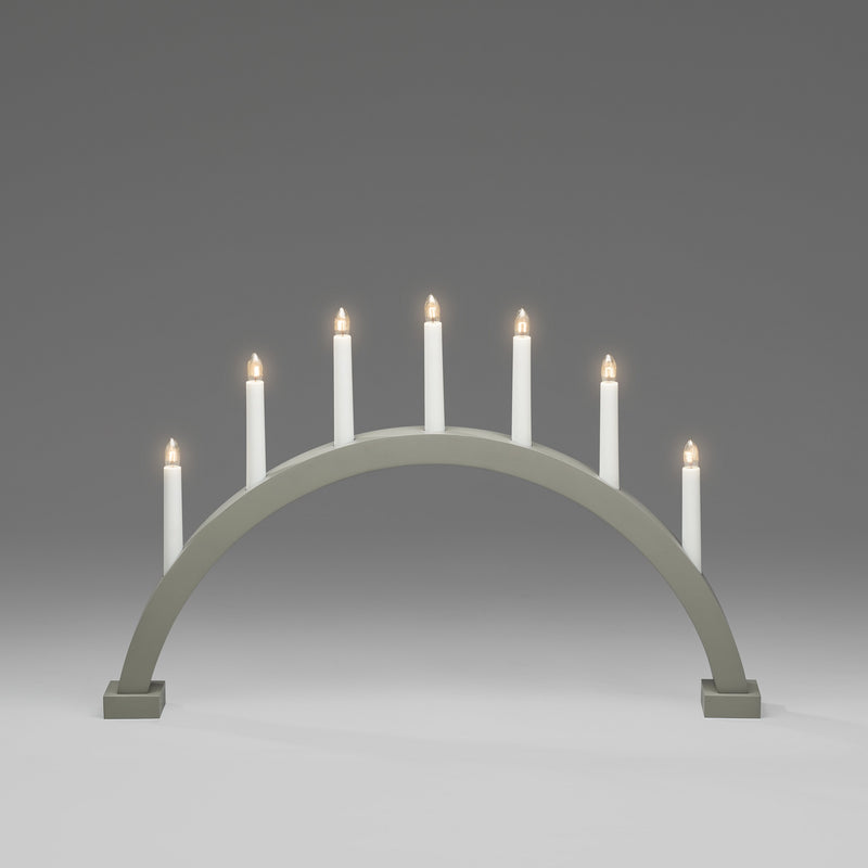 Large Grey Archway Christmas Candle Bridge