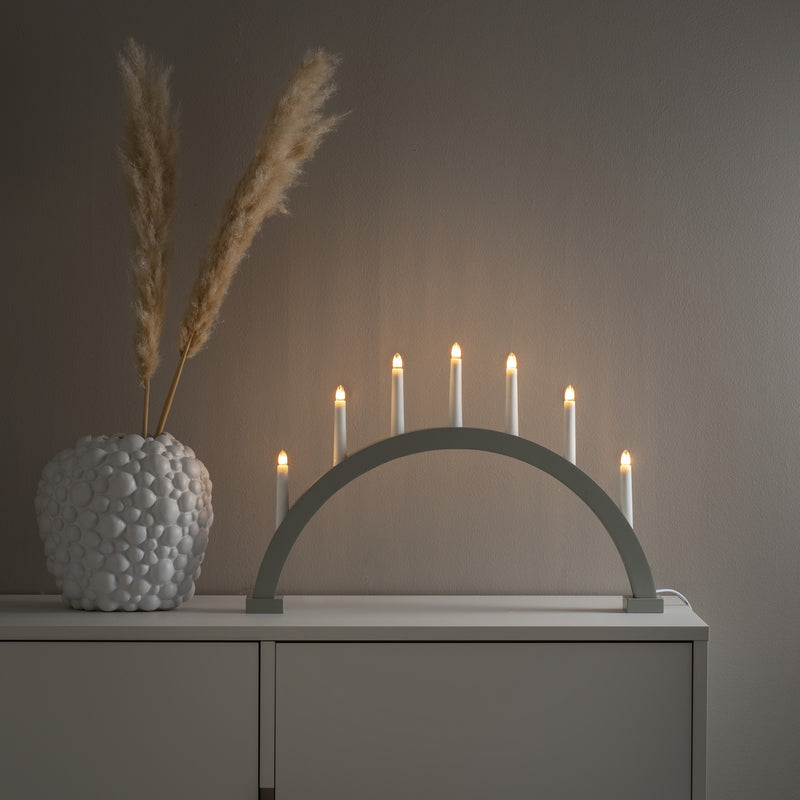 Large Grey Archway Christmas Candle Bridge