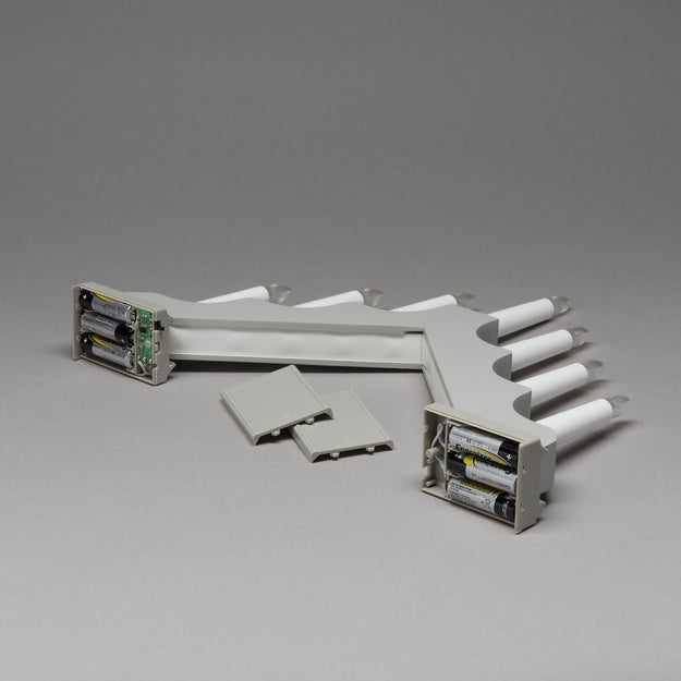 Traditional Grey Christmas Candle Bridge Battery Operated
