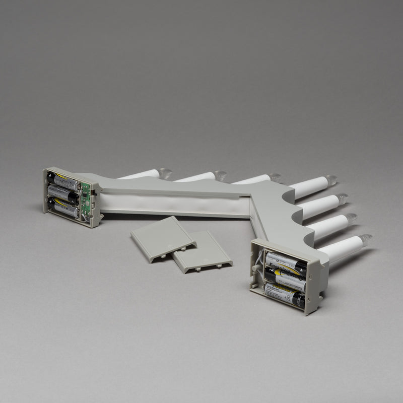Traditional Grey Christmas Candle Bridge Battery Operated