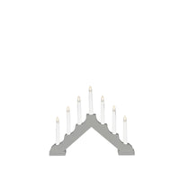 Traditional Grey Christmas Candle Bridge Battery Operated