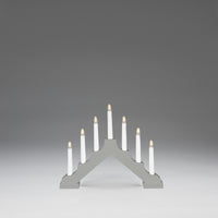 Traditional Grey Christmas Candle Bridge Battery Operated