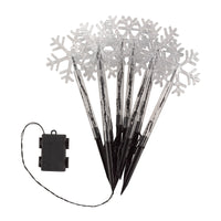 Set of 8 Festive Snowflake Christmas Pathfinder Stake Lights - 2