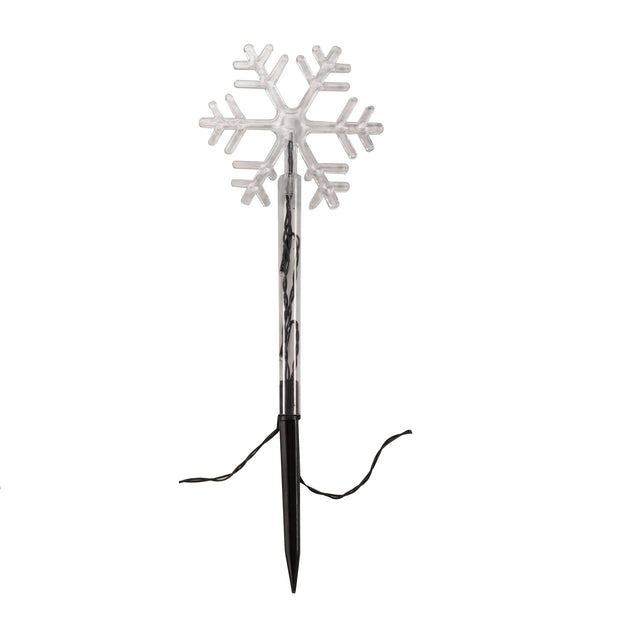 Set of 8 Festive Snowflake Christmas Pathfinder Stake Lights