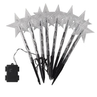 Set of 8 Multi Coloured Festive Star Pathfinder Stake Lights - 3