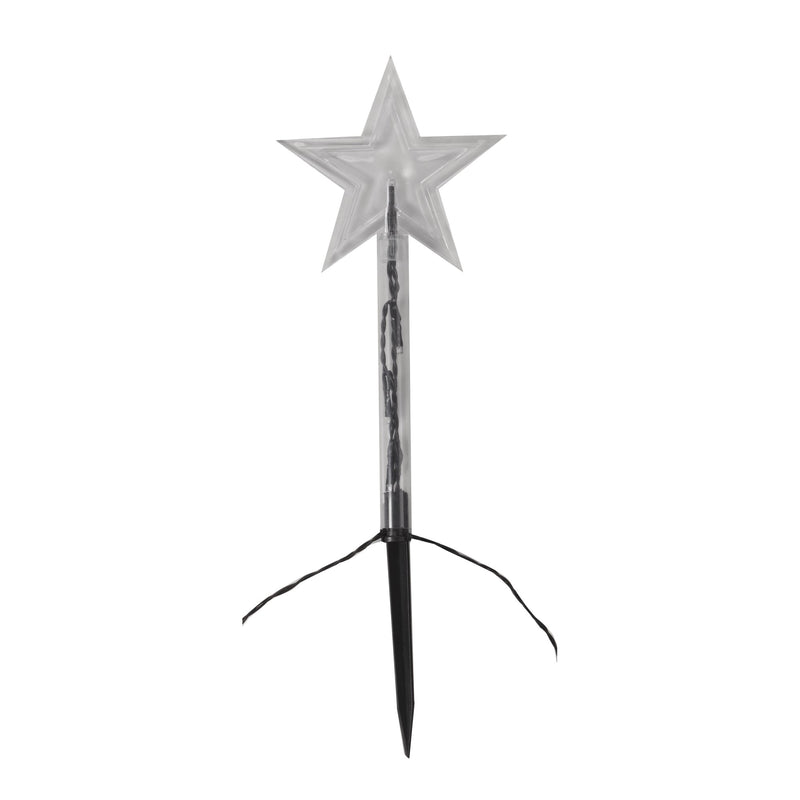 Set of 8 Multi Coloured Festive Star Pathfinder Stake Lights
